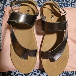 Rouge Helium Silver Sandals for Women